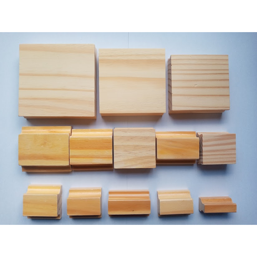 Base de madeira para carimbo