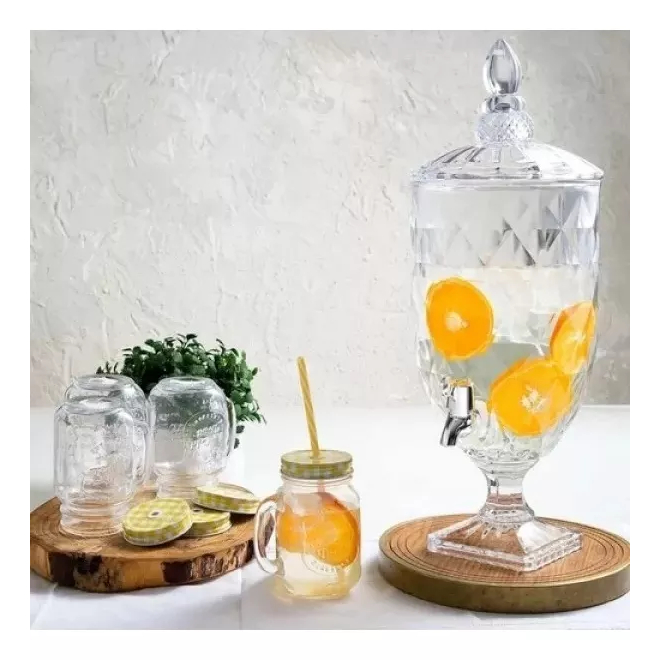 Suqueira/ Dispenser Cristal P/ Suco Diamond 5 Litros Lyor