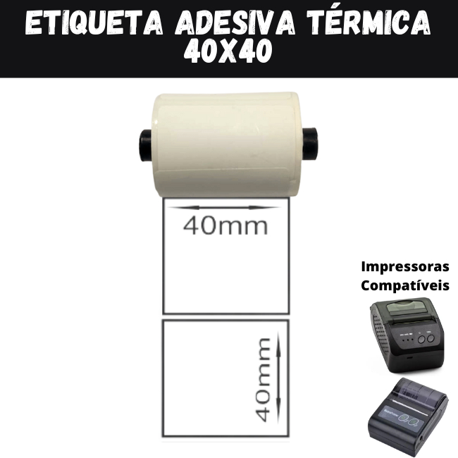 Etiqueta Térmica Para Impressora Não Fiscal 40x40