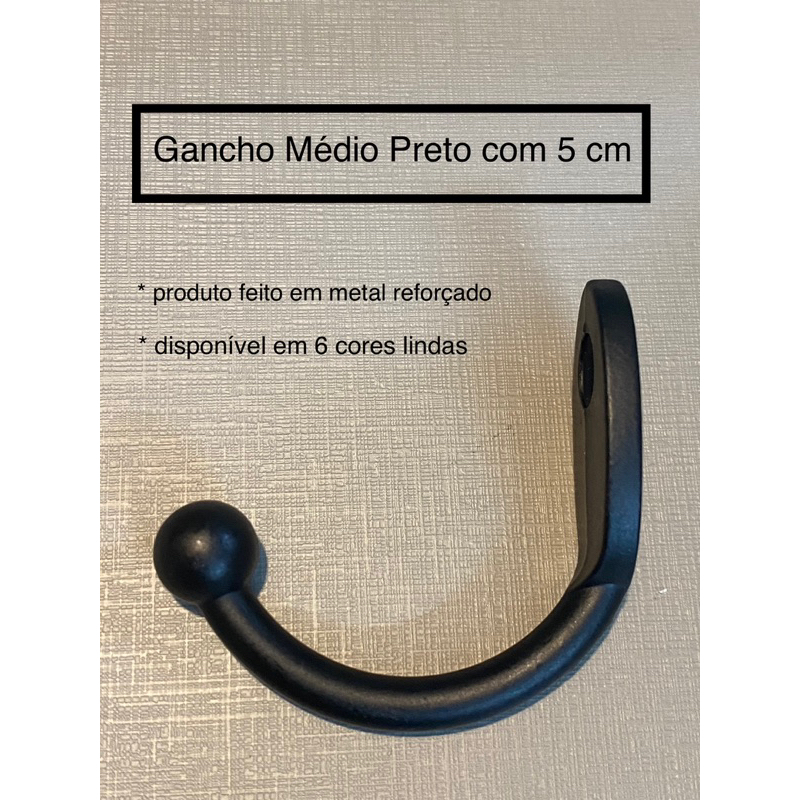 6 Ganchos de ferro com 5 cm pintura especiais.