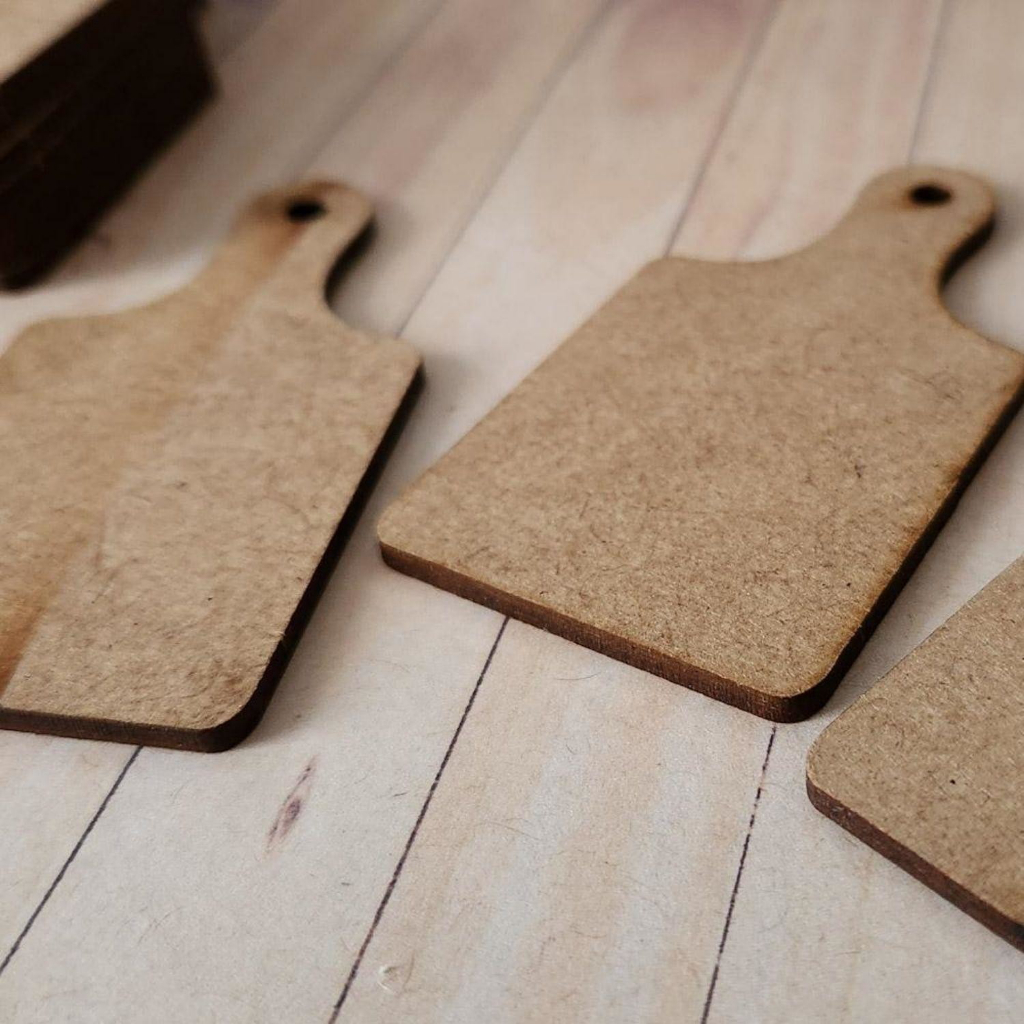 150 Mini tábua de carne 5x3cm lembrancinha mdf cru 150 peças