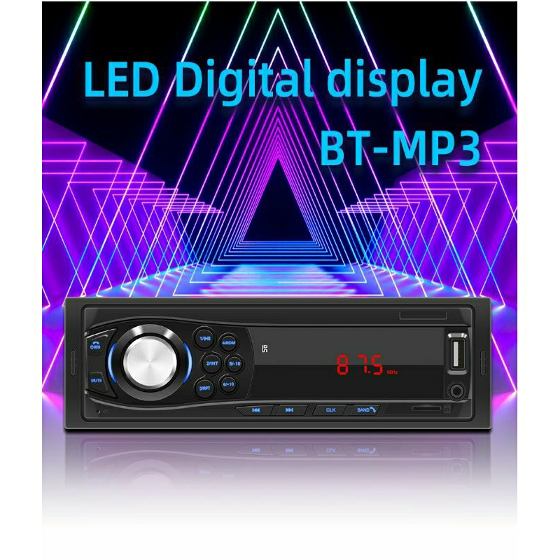 Som  Automotivo Rádio De Carro Bluetooth Pendrive SD Rádio Aux In Mp3 Player Visor Led