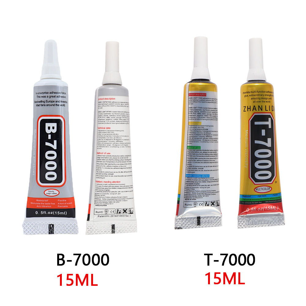 Cola B7000 T7000 15ML Transparente Ou Preta Adesiva Multiuso Celular Moldura De Tela Para Samsung Xiao Cola Seca Rápida