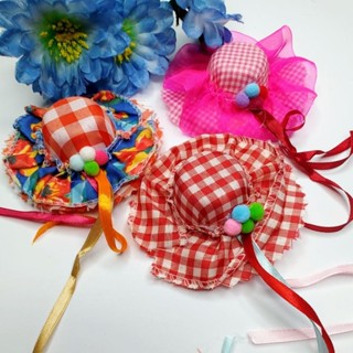 Presilha De Cabelo Chapéu Caipira Infantil 3 presilhas sortidas