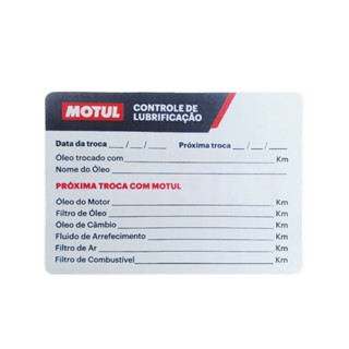 Adesivo Autocolante Motul Troca de Óleo Moto