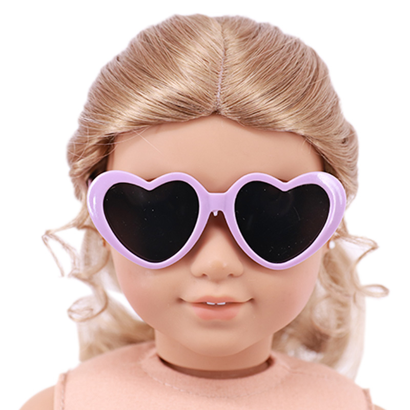 Óculos Para Boneca American Girl Our Generation Baby Alive Reborn Adora My Life Acessórios Coração Lilás
