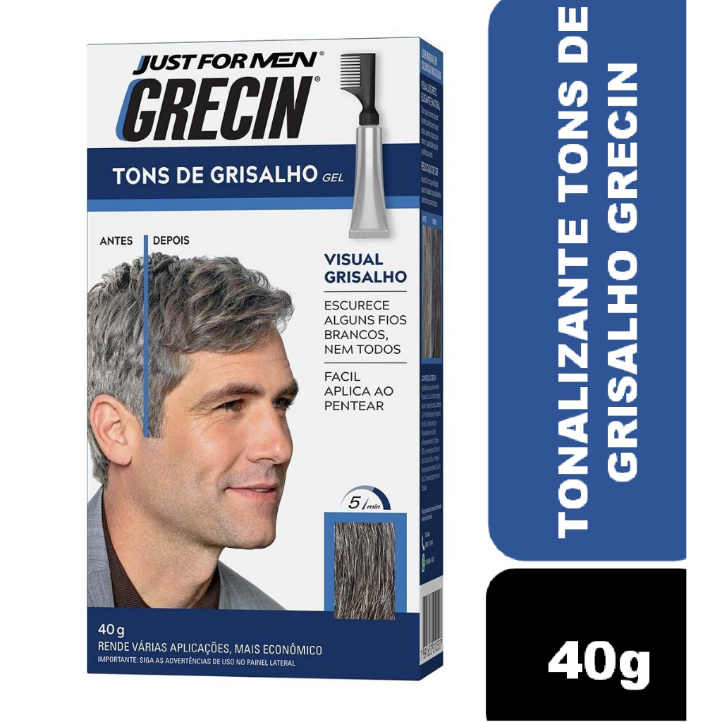 Tonalizante Grecin Tons de Grisalhos Gel 40g em Oferta na Shopee