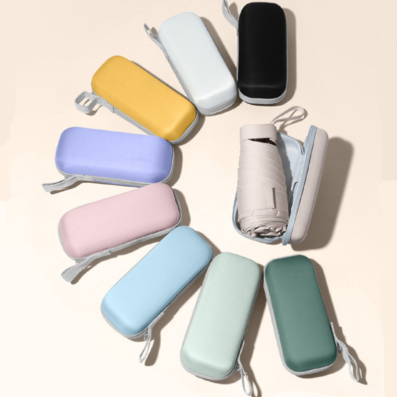 Guarda Chuva de sol Caso Óculos Da Cápsula ultra light mini Sombrinha Bolso