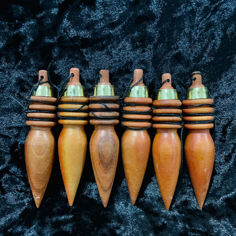 Kit seis pêndulos De Madeira Com Chumbo Para Radiestesia Radioestesia - 8,5CM - Eldorado