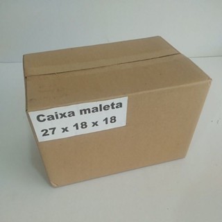 Caixa De Papelão Maleta 27 x 18 x 18 Pacote com 25 Unidades