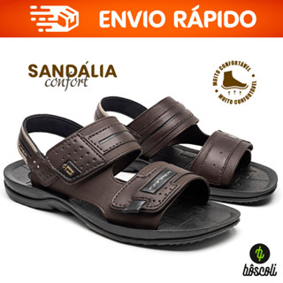 Papete Sandalia Masculino Adulto Moto Motoqueiro Motociclista Danper com Traseira Marrom M...