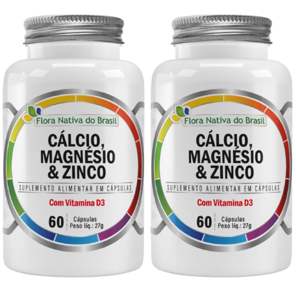 2 CMZ - Cálcio, Magnésio, Zinco, Vitamina D3 500mg 60 Caps em Oferta na Shopee