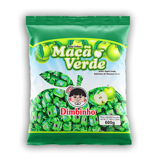 Bala Mastigável de Maçã Verde 80g Dimbinho