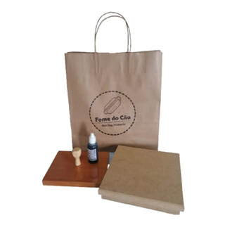 Carimbo Personalizado 12x12 Cm + Carimbeira + Tinta em Oferta na Shopee