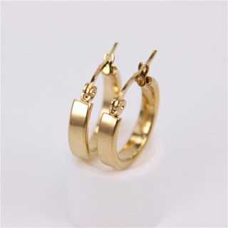 Par de Brincos Argola Feminino Aço Inoxidável antialérgico banhado ouro 18k