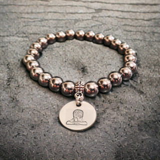 Pulseira Bracelete Bolinhas Personalizada Imagem Pet, filho Ou Iniciais Masculino Feminino