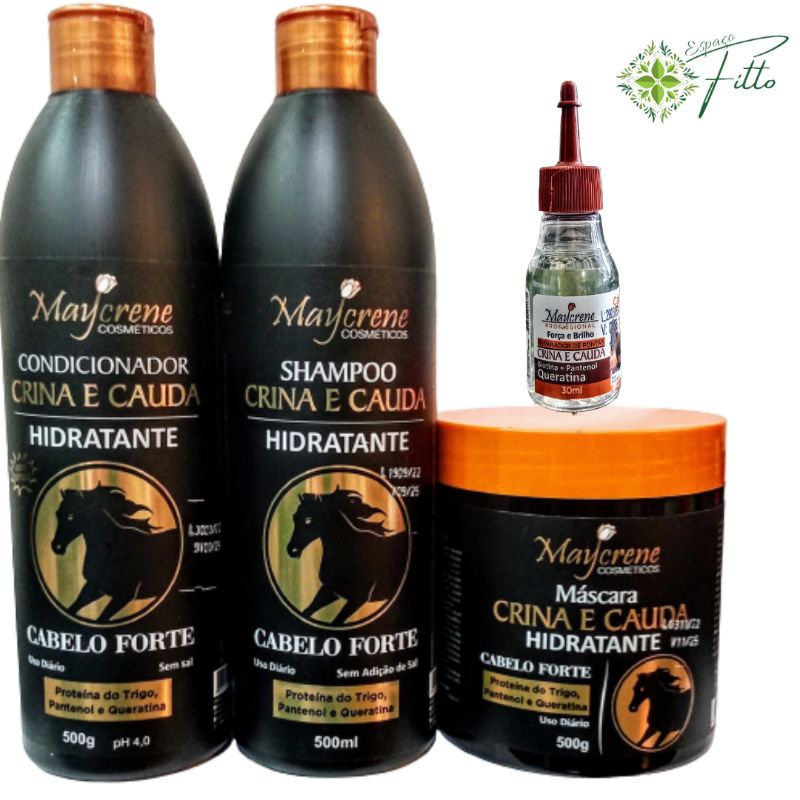 kit Crina e Cauda + Òleo Crina 30 ml maycrene em Oferta na Shopee