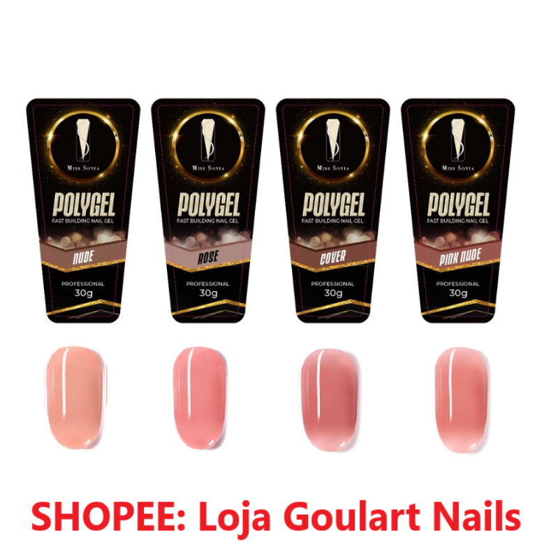 Polygel Miss Sonia Poligel de Acrílico Alongamento Molde F1 Anvisa Qualidade 30g  Gel polish Led Uv