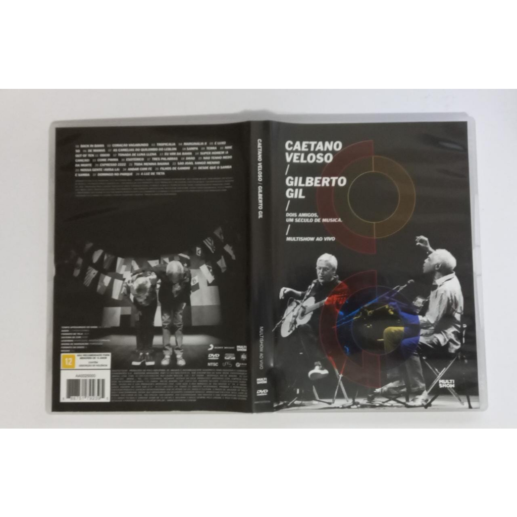 DVD Caetando Veloso / Gilberto Gil Dois amigos um século de musica - Multishow ao vivo