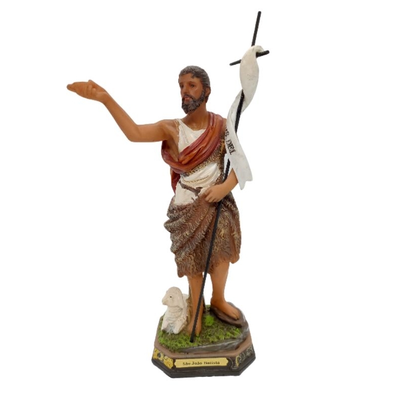Imagem de São João Batista 20cm Resina Importada