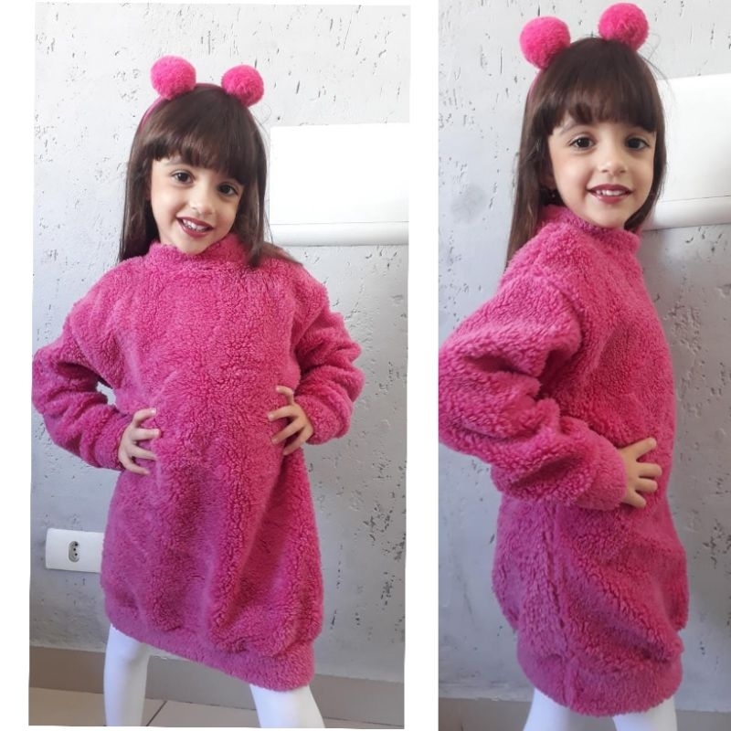 Blusão Teddy infantil Menina