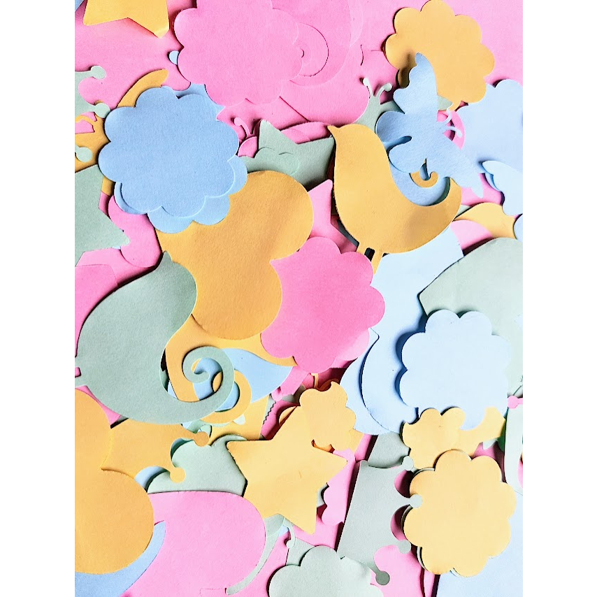 100 aplique de montagem  Topo de bolo topper scrafesta coração borboleta passarinho nuvem estrela coroa flor cupcake