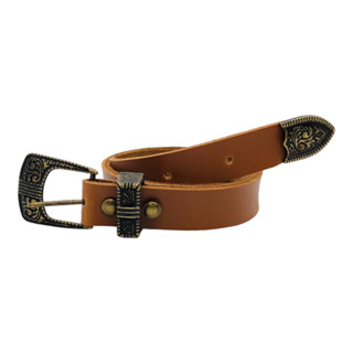Cinto Feminino Country Fino Fivela e Ponteira Ouro Velho Cowboy Básico - Rafaela