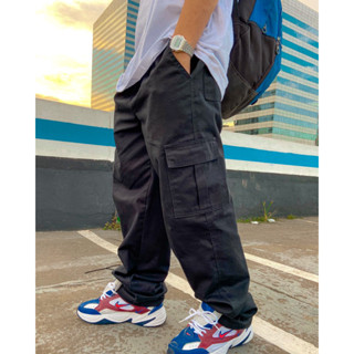 Calça Cargo Preta, Verde e Azul Sarja Skate C/ Elástico
