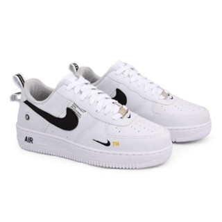 Tênis Masculino Casual Branco Preto Queima Estoque