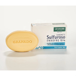 Sabonete Enxofre 10% Granado maior concentração anti acne espinhas pele limpa e saudável em Oferta na Shopee