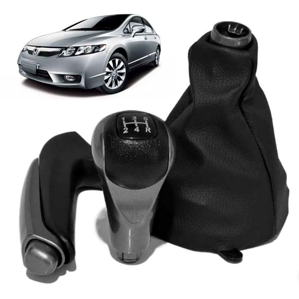 Kit Manopla Alavanca Coifa compativel New Civic 2007 2008 2009 2010 2011 coifa para civic manual em Oferta na Shopee