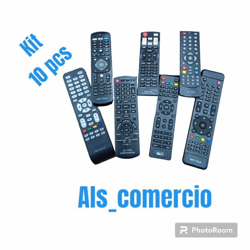 kit controles 10 pçs variados