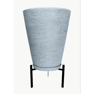 vaso para planta cone escovado p polietileno com prato e suporte 41x32cm em Oferta na Shopee