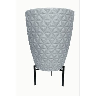 vaso para planta coluna diamante p polietileno 41x35cm com suporte