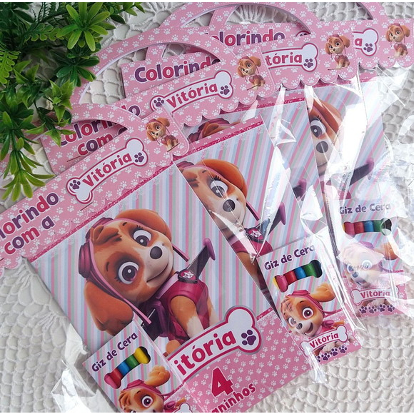 KIT 10 KIT DE COLORIR E LÁPIS PARA COLORIR PERSONALIZADO -  LEMBRANCINHA DE ANIVERSÁRIO