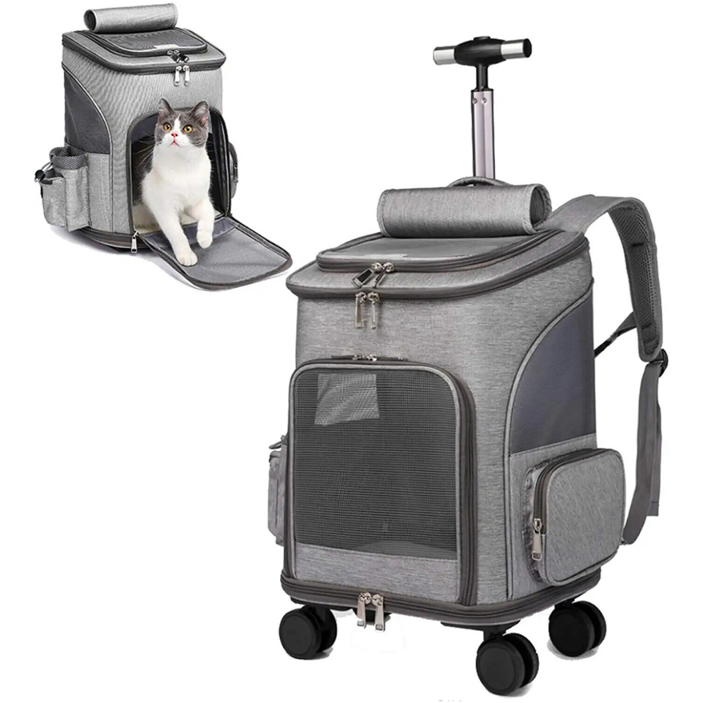 Bolsa Mochila com Rodinhas Lorben para Transporte de Pets Cães Gatos