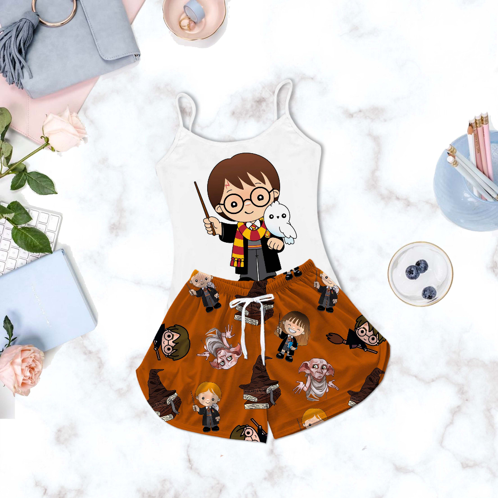 Pijama Infantil Baby Doll Feminino Harry Potter em Oferta na Shopee