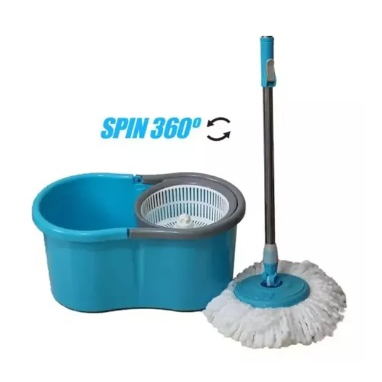 Mop Esfregão C/2 Refil Giratório Plástico 360° tipo 123 clean útil 6 Litros