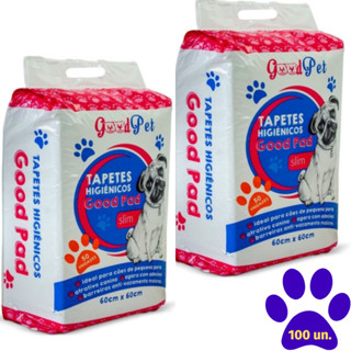 Tapete Higiênico Good Pad Para Cachorro 60x60 cm Kit 100 unidades Cães Gatos Higienico Cac...