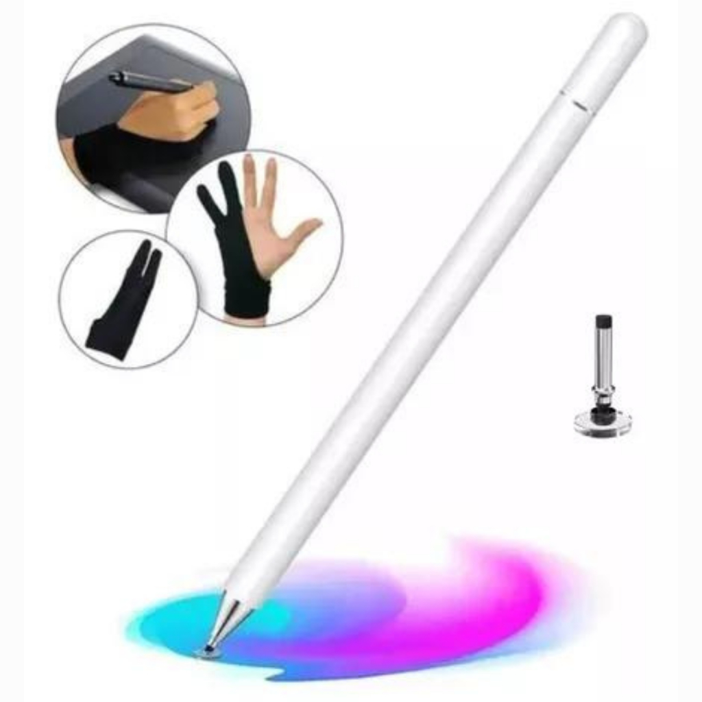 Caneta Stylus Ponta Fina Mesa Digitalizadora + Luva Premium