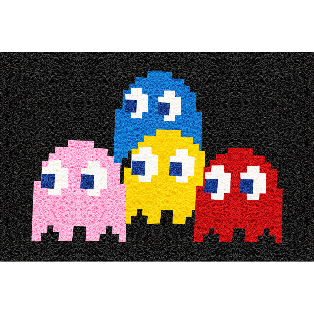 Tapete capacho fantasmas Pac man 60x40