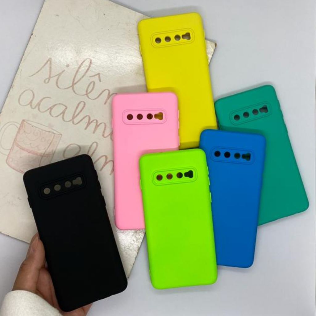 Capa Samsung S10 / S10 e Silicone Aveludada Proteção Câmera Cores Capinha Custo Beneficio