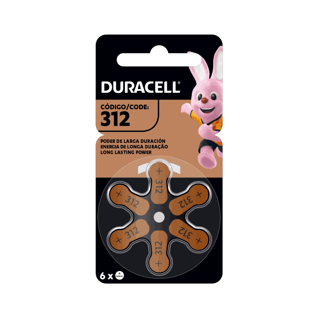PILHA AUDITIVA DURACELL LONGA DURAÇÃO TAMANHO 312 6 UNIDADES