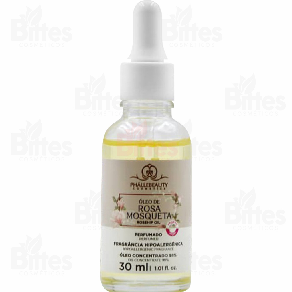 ÓLEO FACIAL DE ROSA MOSQUETA PHÁLLEBEAUTY COSMÉTICOS ÓLEO VEGANO CONCETRADO 98%