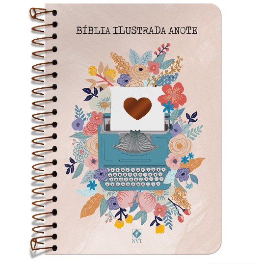 Bíblia Ilustrada Anote Florescer - NVT - Capa Dura Espiral em Oferta na Shopee