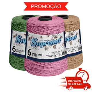 Barbante Supremo Prediletto Cores 600g Fio 6 TEX 931 Algodão Crochê em Oferta na Shopee