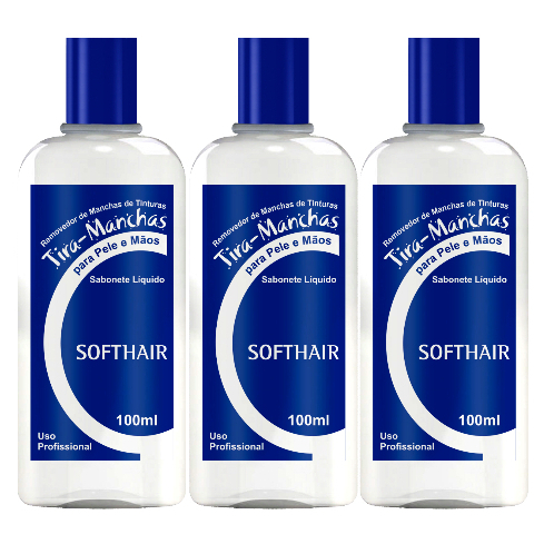 Sabonete Líquido Tira Manchas 100ml Softhair 3 Unidades em Oferta na Shopee