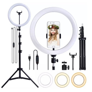 Ring Light Iluminador Anel Luz 30cm 12 Polegadas Tripé 2,1m