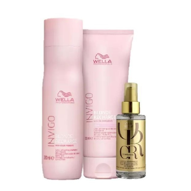 Kit Wella Professionals Invigo Blonde Recharge Home Care Trio