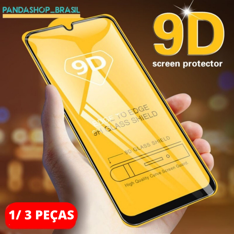 Película Vidro 9D/3DSamsung Galaxy A01/A01Core/A02/A02S/S/A03/A03S/A03Core/A04/S/A04S Resistente Temperada AntiShock